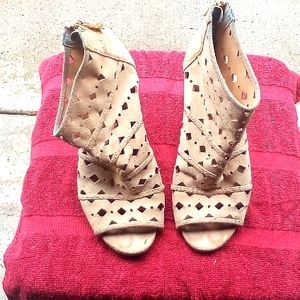 Michael Kors Tan Cut out's with heels.